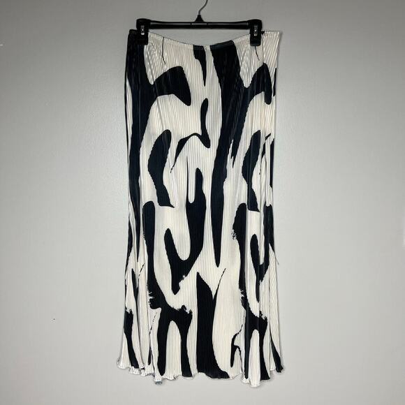 Women's Pleated Elastic Waist Maxi Long Skirt Size XL/12 Ruffle HemHigh Waist - Picture 6 of 9